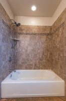 Tub and shower with tile surround