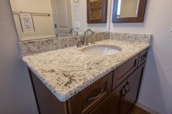marble counter top on bathroom vanity