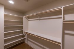 Rod and shelf in master closet