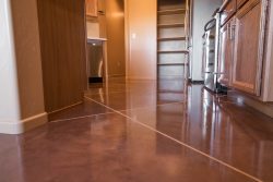 Shiny kitchen floor
